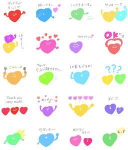 女性に人気!LINEハートスタンプの使い方とおすすめポイント」 ※